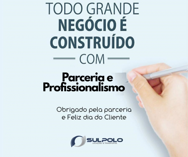 Feliz dia do Cliente