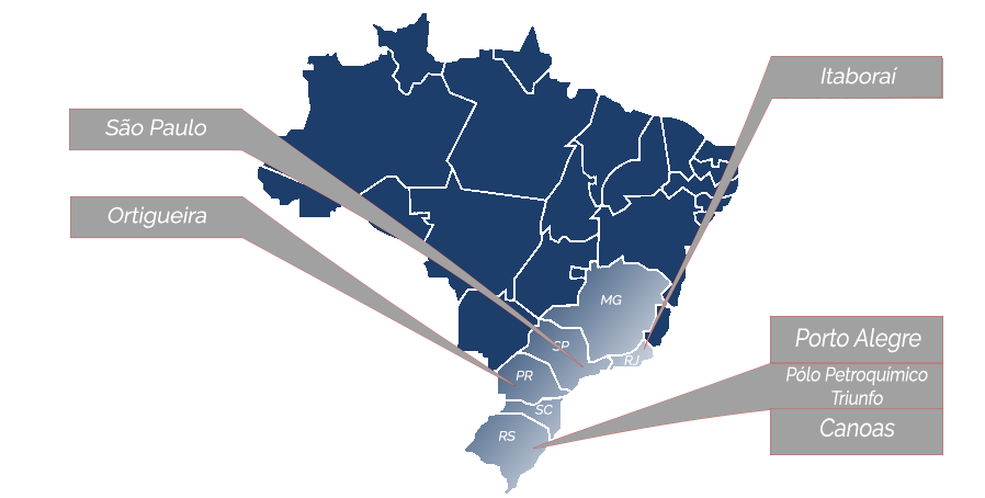 Mapa - Estados de Atuação